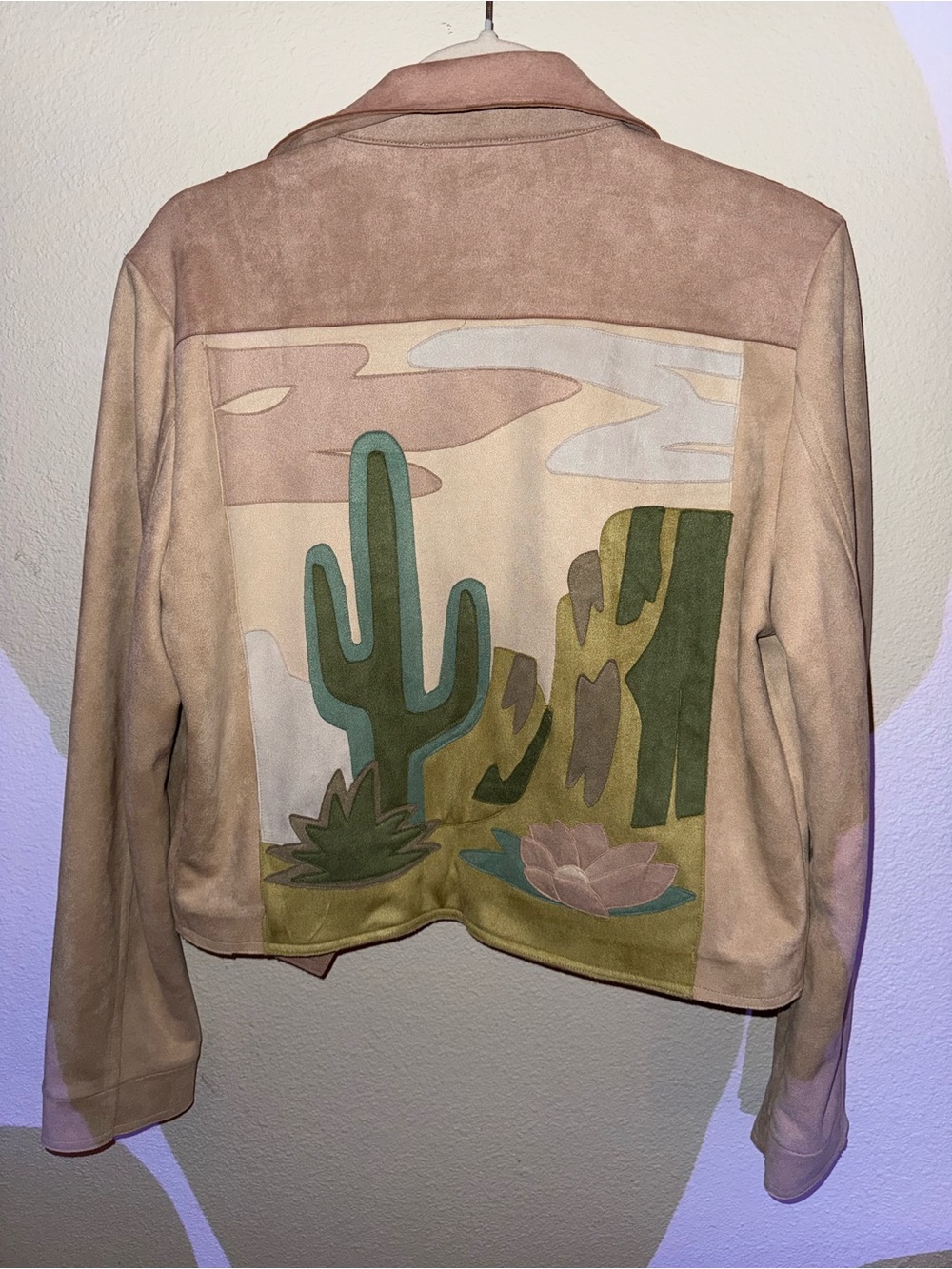 W.A.Y Faux Cactus Suede Jacket - Picture 4 of 5